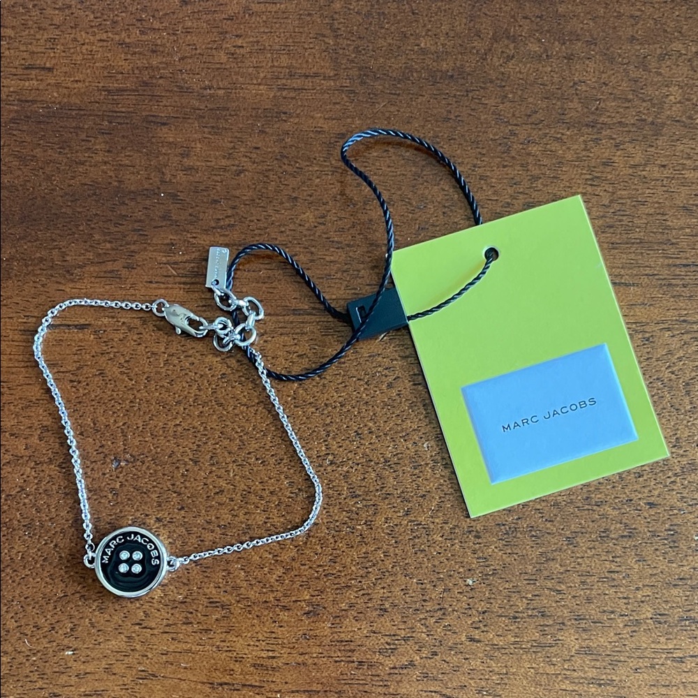 NWT Marc Jacobs Black and Silver Chain Bracelet one size